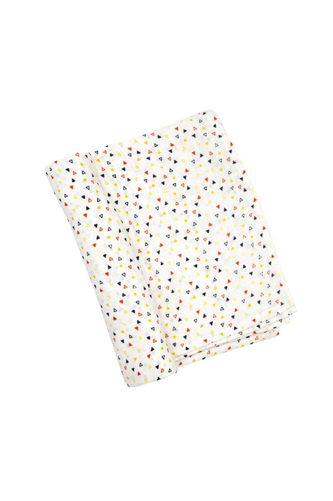 Theoni 100% organic cotton muslin swaddles(Set of 2)-Orange Blossoms