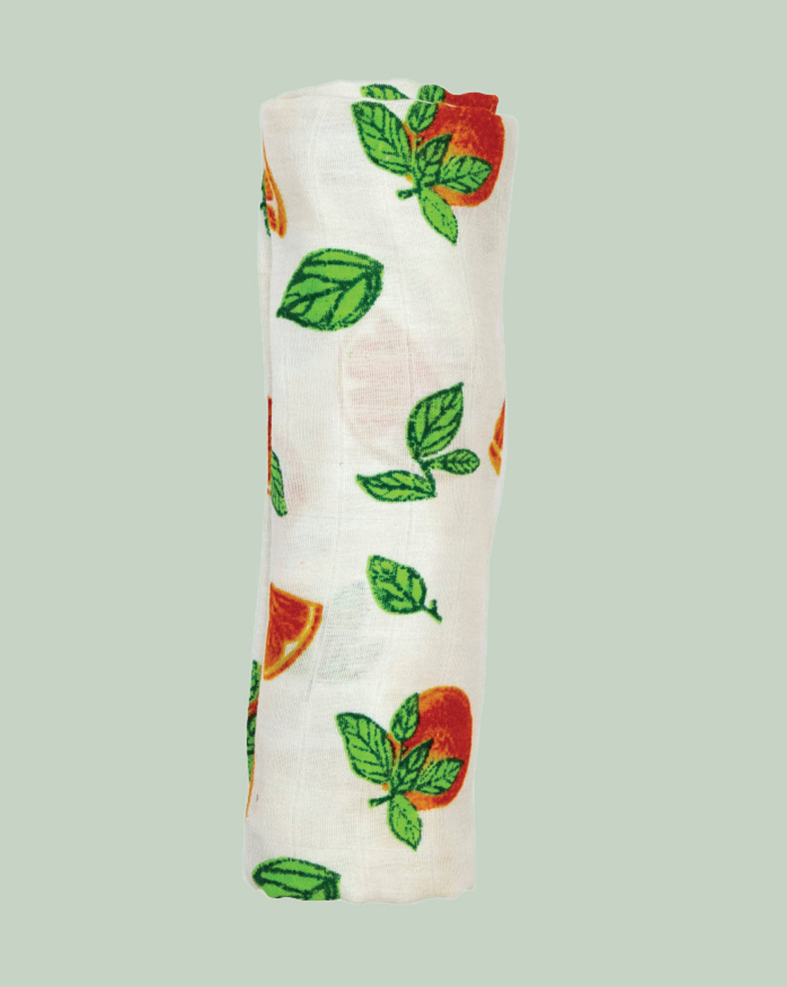 Theoni 100% organic cotton muslin swaddle-Orange Blossoms