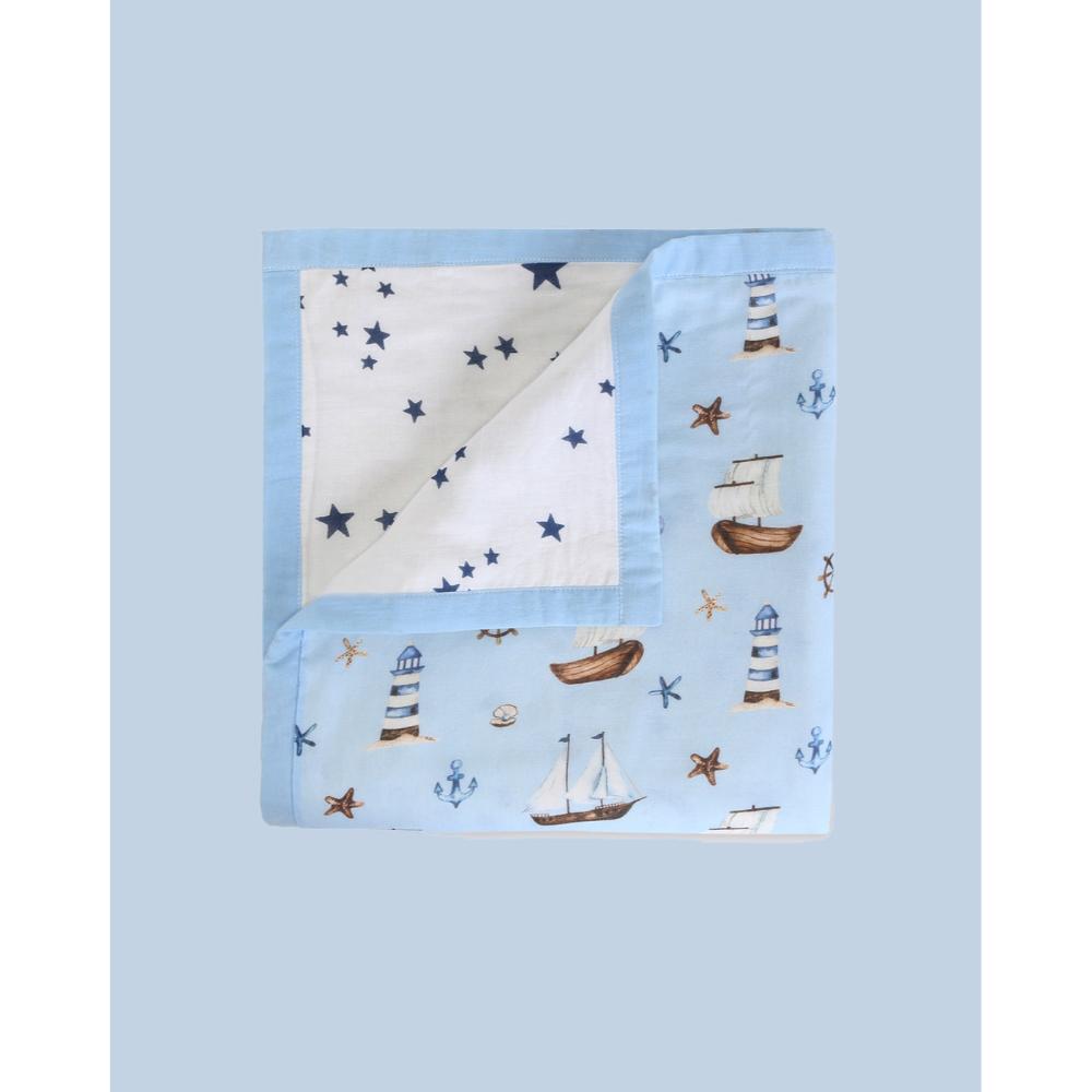 Theoni Organic Cotton Mal Dohar Receiving Blankets – Sea Adventure