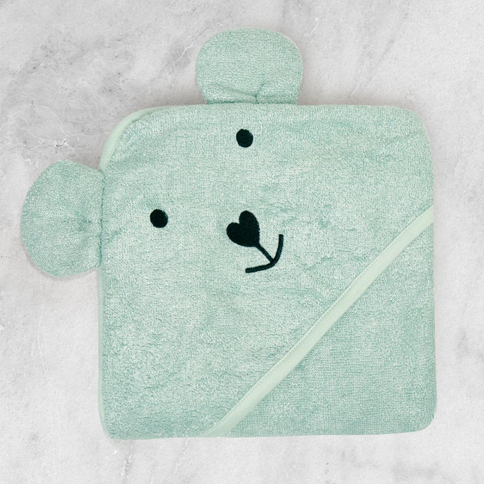 Theoni Bamboo Hooded Baby Towel - Mint green