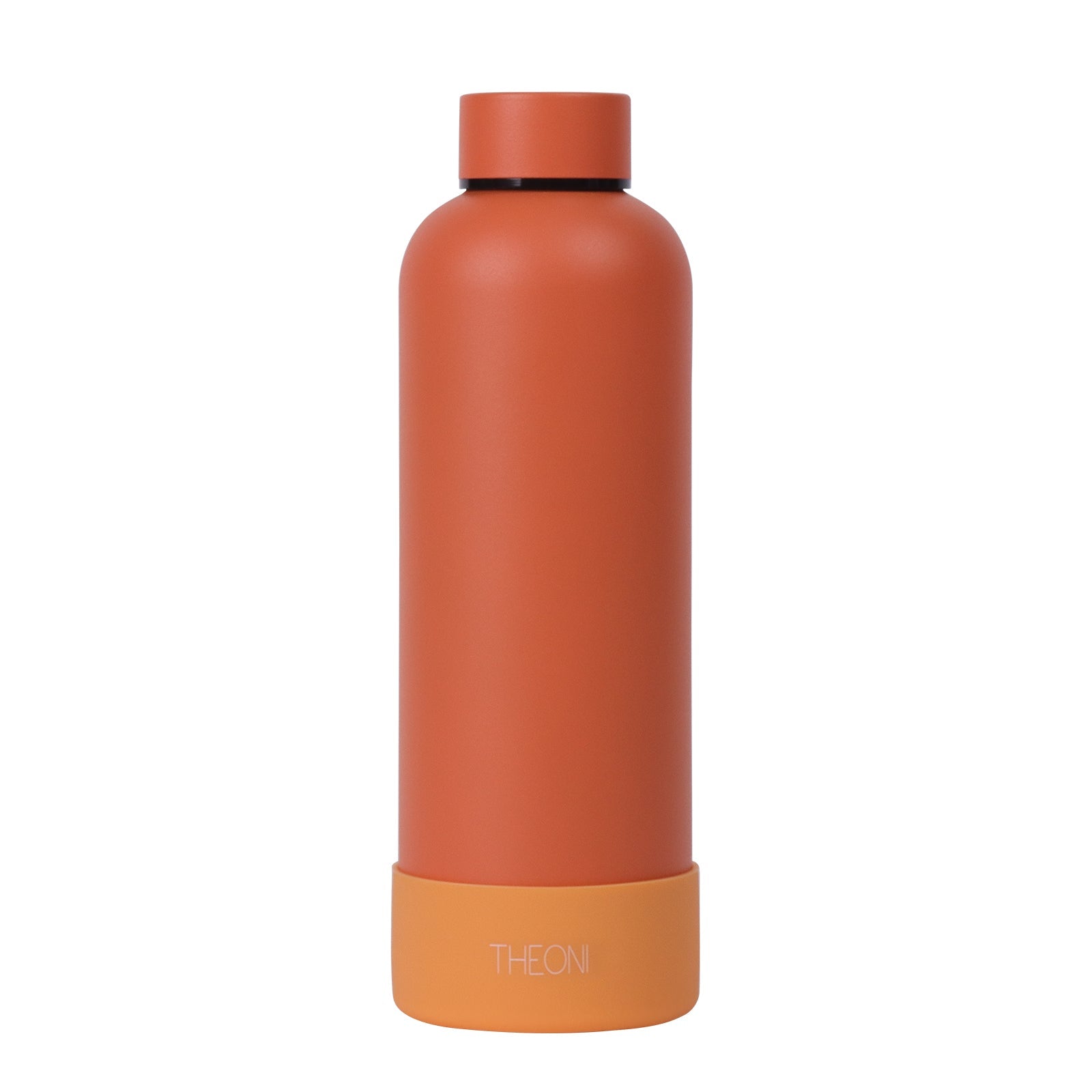 Theoni stainless Steel Double Walled Insulated Thermos Flask / Insulated Water Bottle| 24 Hours Hot & Cold |Leak Proof| Easy to Carry School And Travel Bottle - Zesty Orange & Deep Black  (Set of 2)  (500ml)