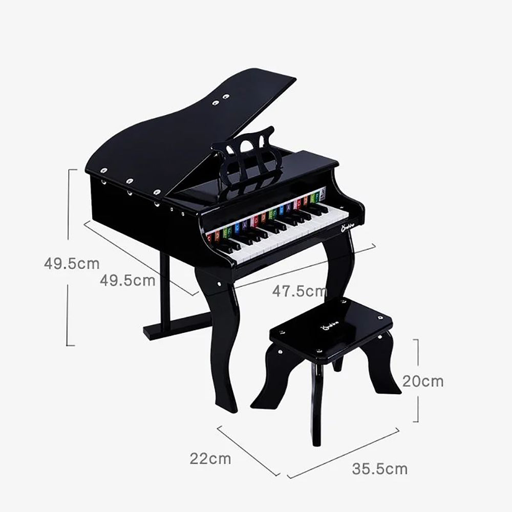 Wooden Piano - Black/ White