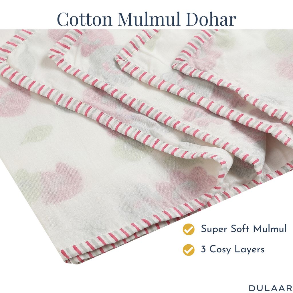 Mulmul Muslin Dohar | Hand-Block Printed