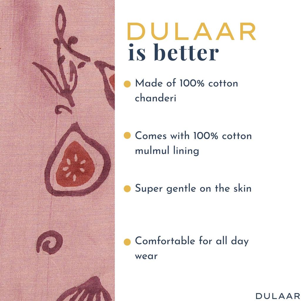 Chanderi Sharara Set | Hand-Block Printed (Gota Work)