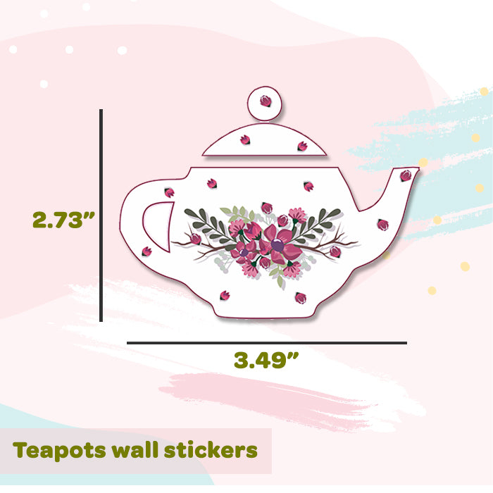 Teapots Mini Wall Art Stickers