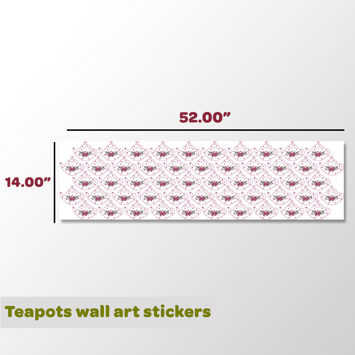 Teapots Mini Wall Art Stickers