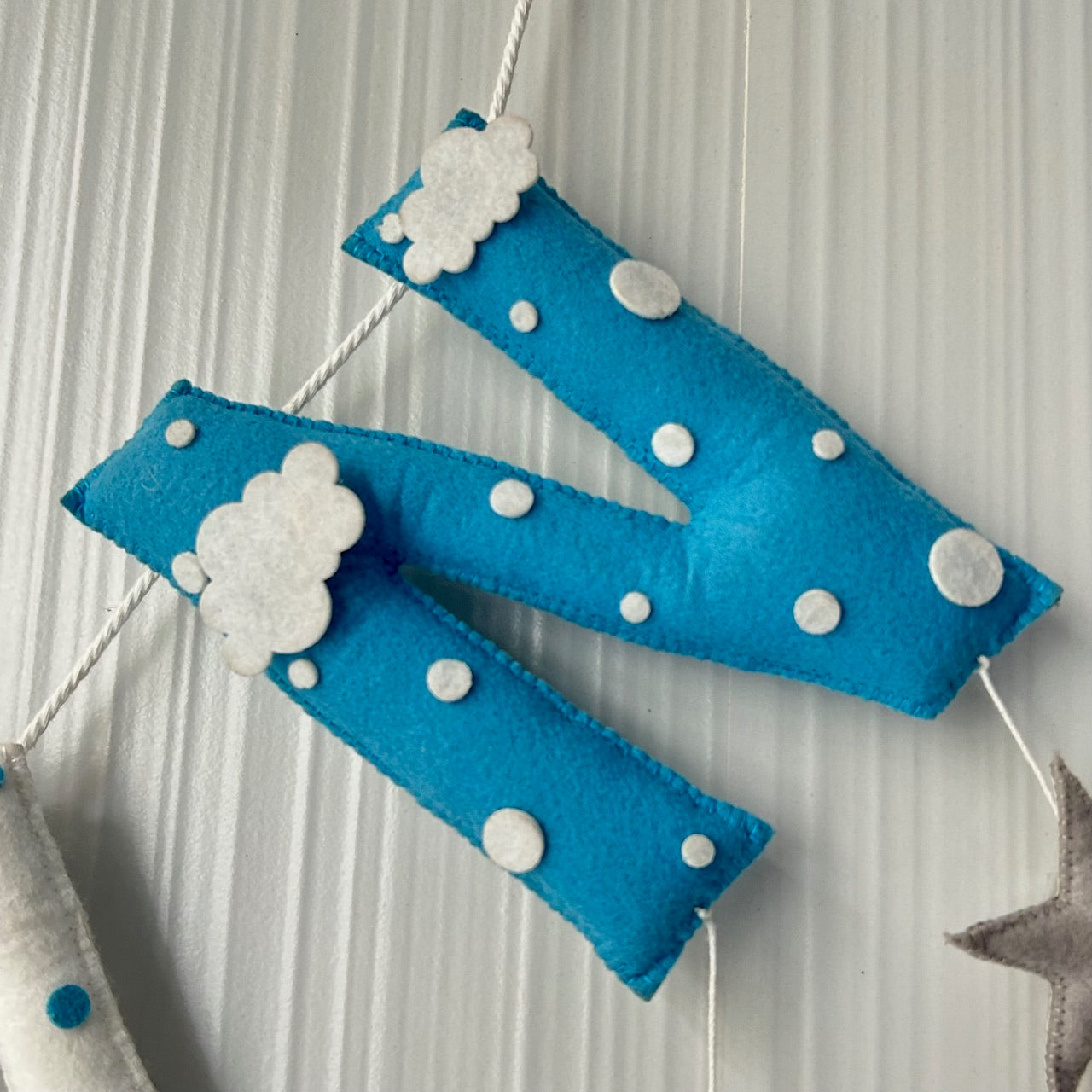 Teddy on a Plane Name Bunting Garland