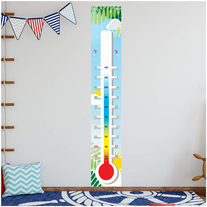 Thermometer Height Chart Wall Stickers