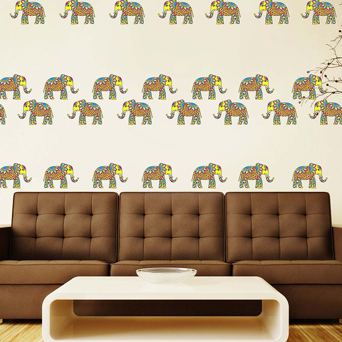 Traditional Elephant Mini Wall Art Stickers