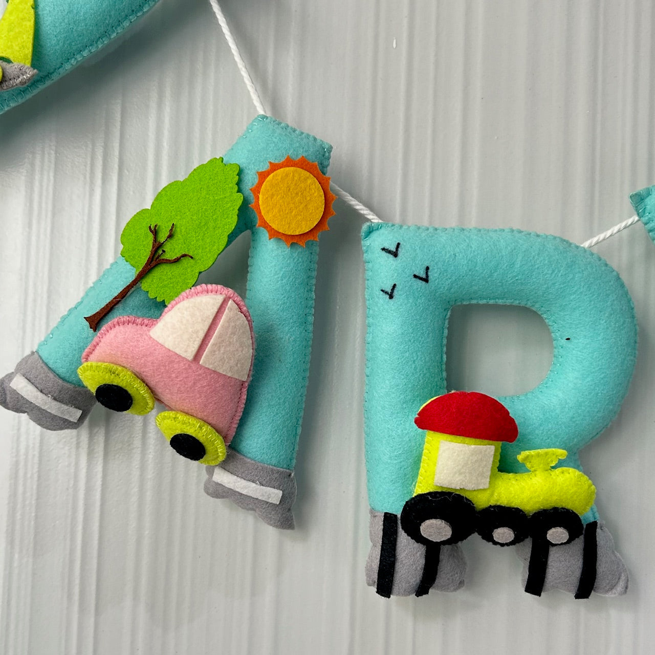 Babble Wrap Transport Theme Name Bunting/Garland