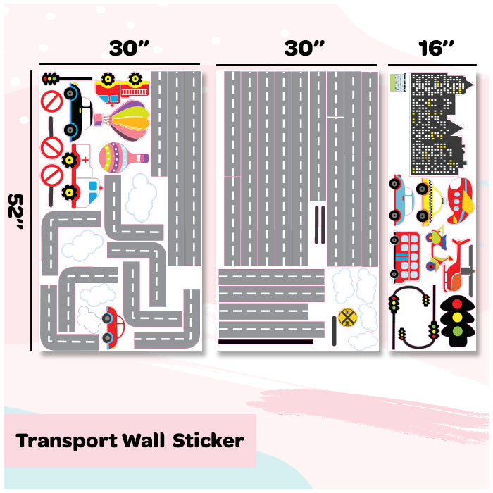 Transport Wall Stickers For Kids Room