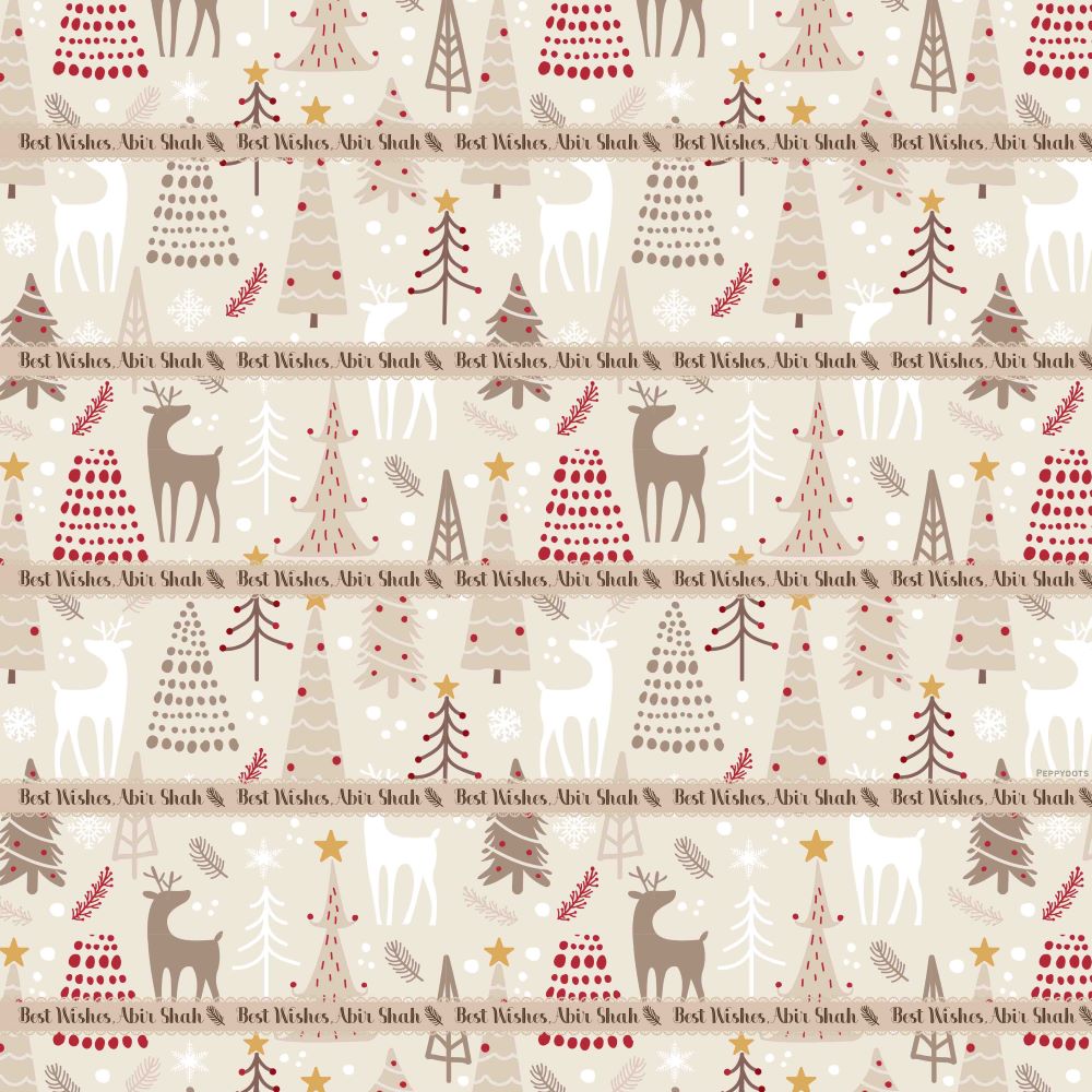 Christmas Themed Wrapping Paper - Personalised