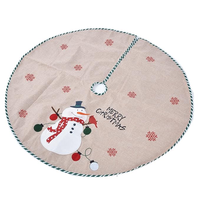 42" Tree Skirts - Snowman’s Embrace