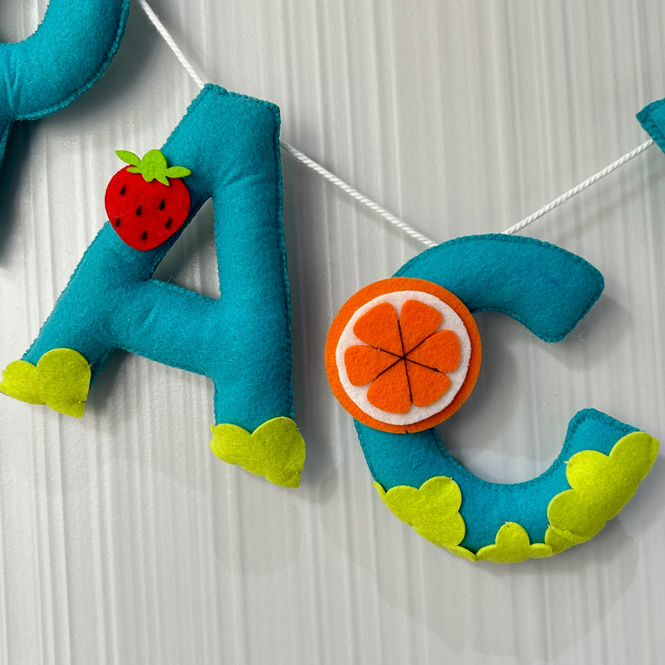 Babble Wrap Tropical Fruits Name Bunting/Garland