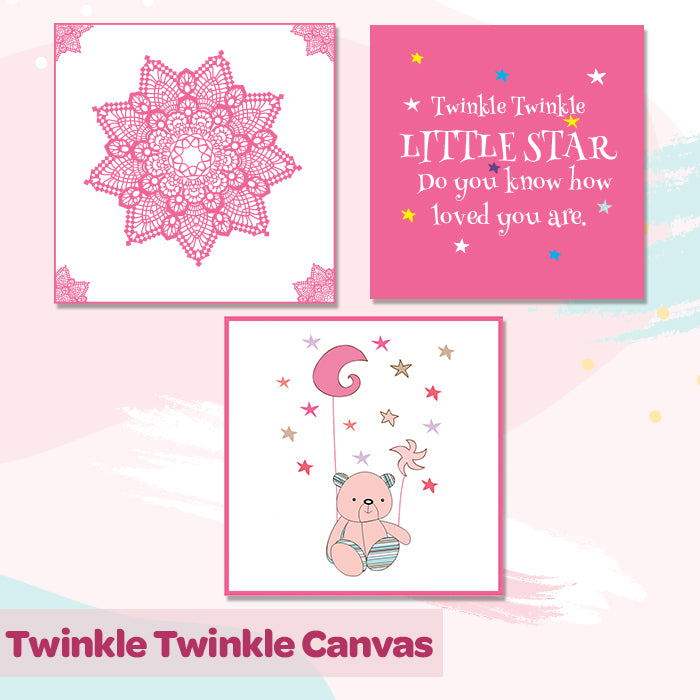 Twinkle Twinkle Canvas For Wall(Set of 3)
