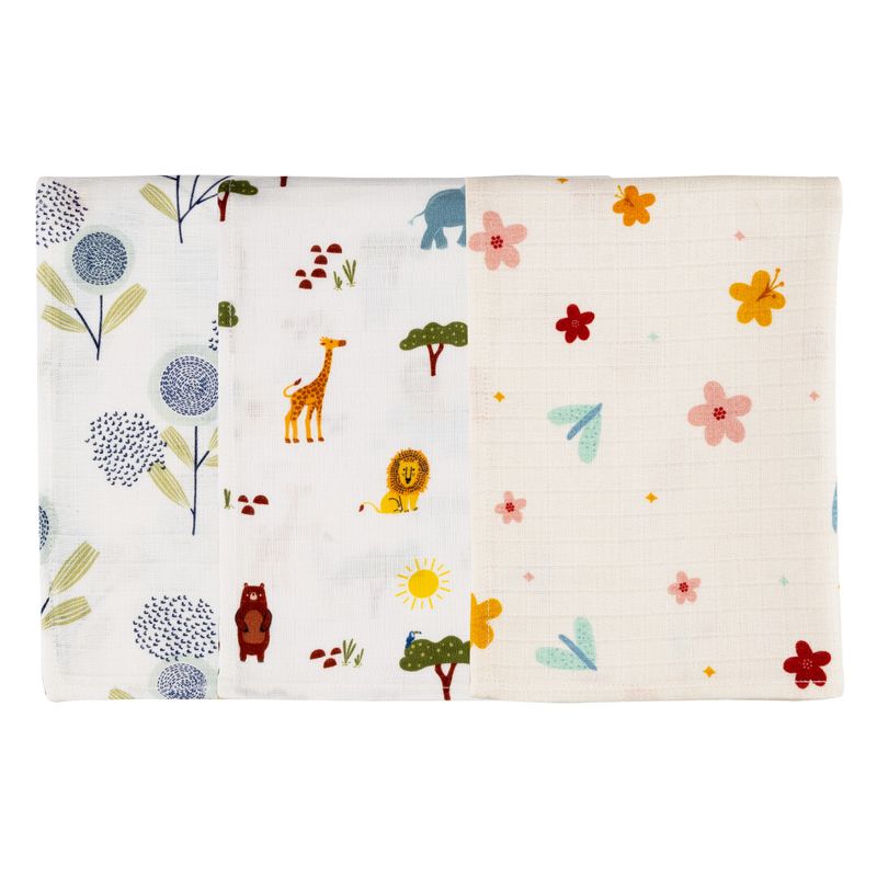 Organic Muslin Burp Cloth-Pack of 3