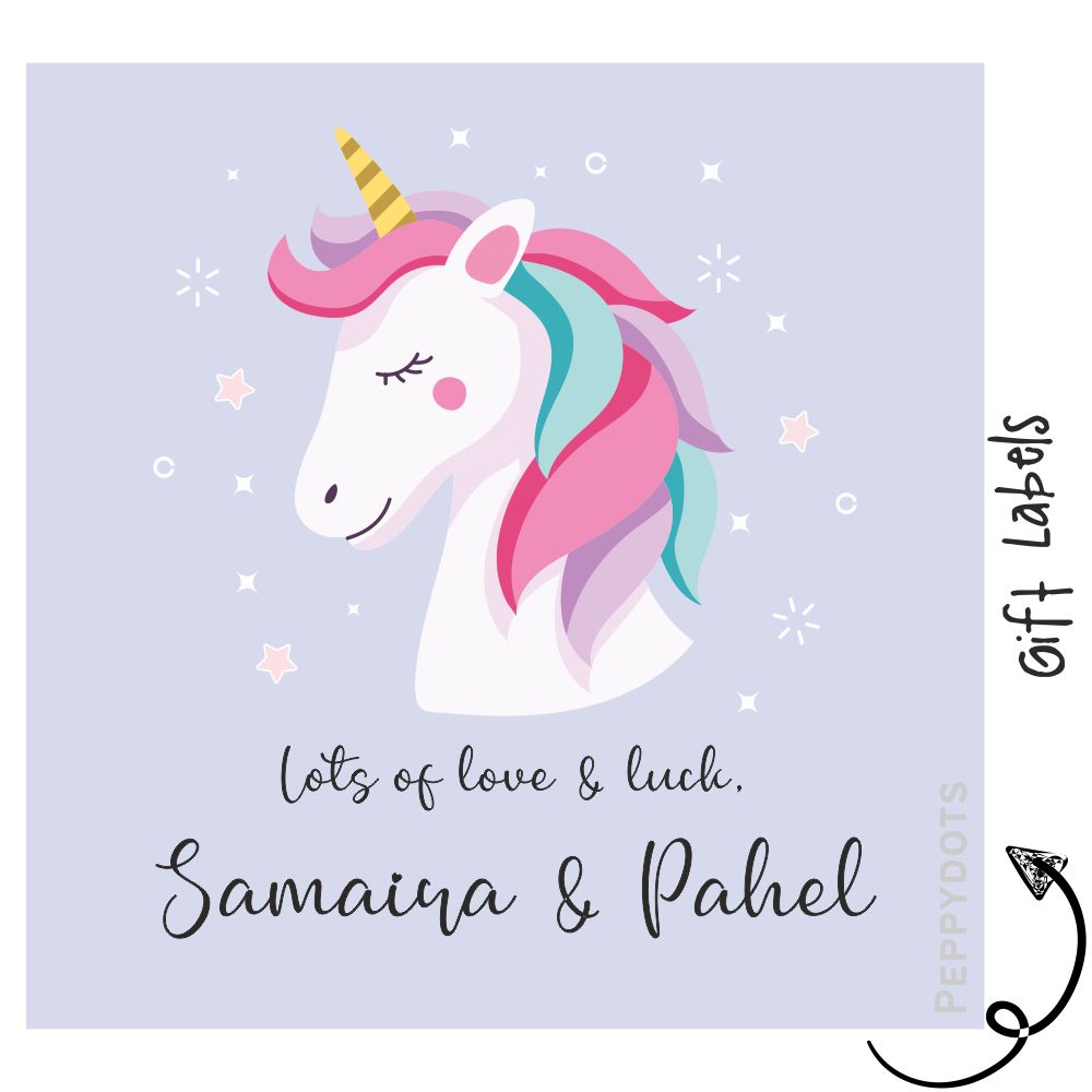 Gift Labels - Unicorn Stars