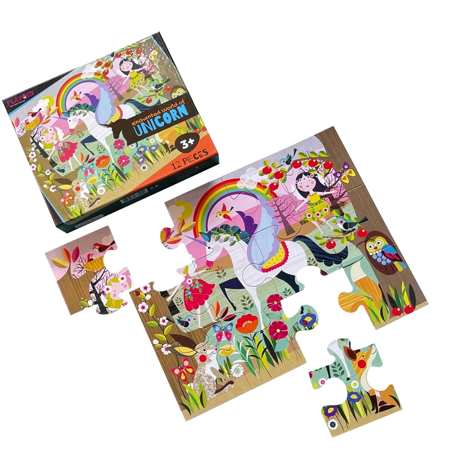 Enchanted World Of Unicorn - 12 Piece Puzzles