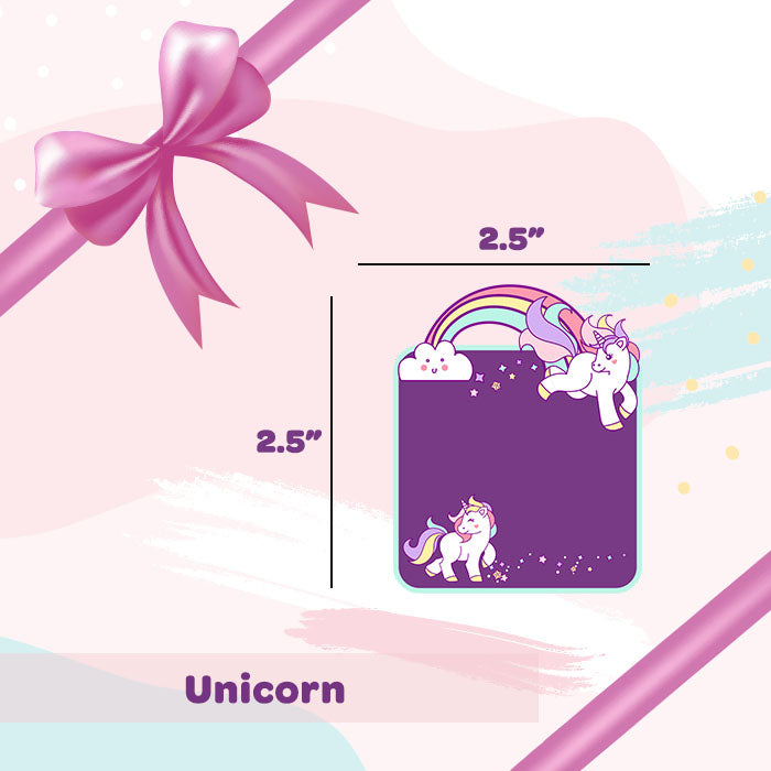 Personalised Gift Sticker - Purple Unicorn - Set of 60