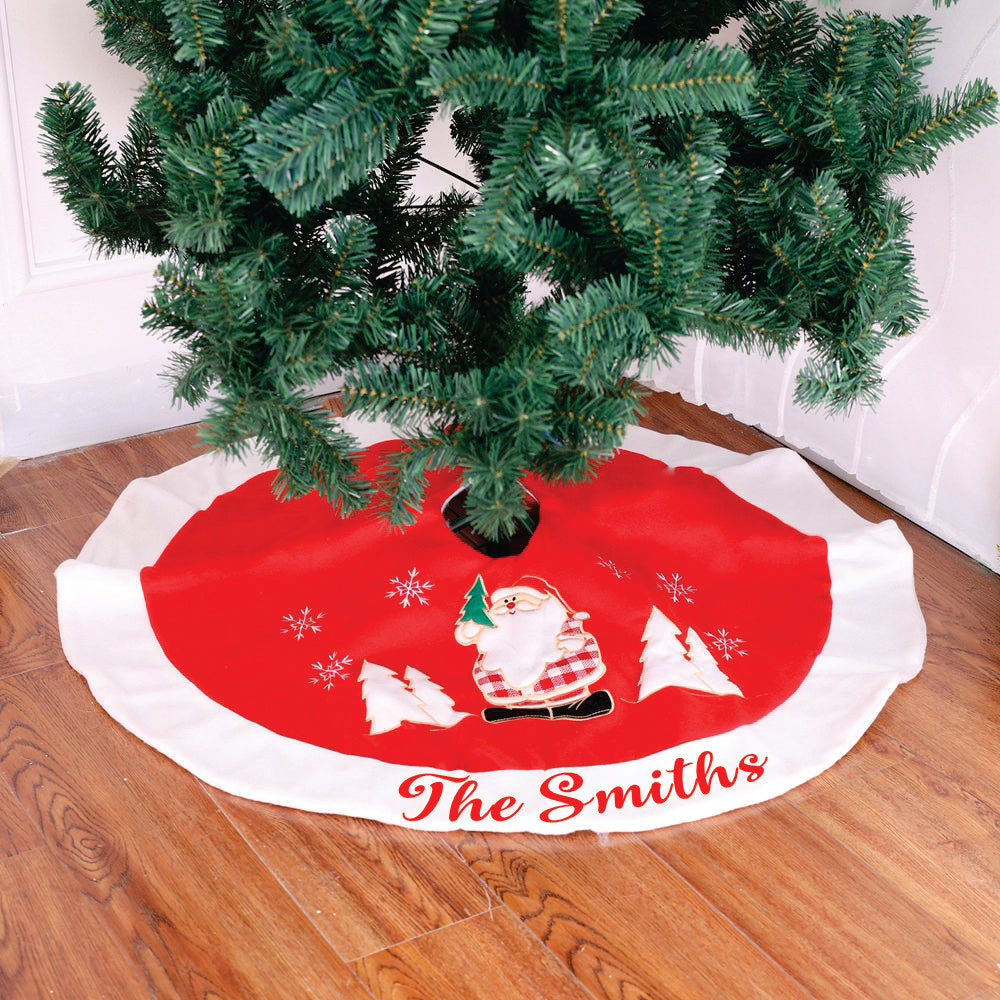 35" Tree Skirt- Happy Santa