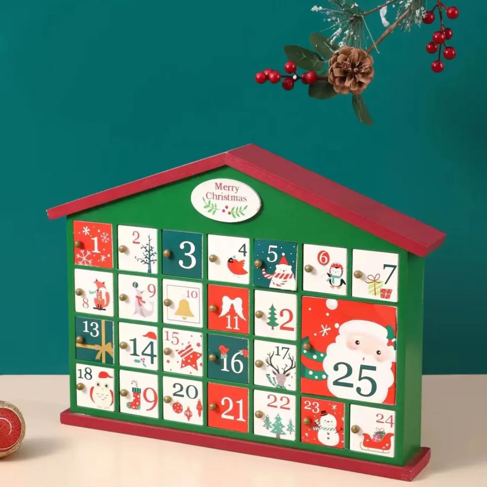 Wooden Advent Calendar (Tinsel Town House)