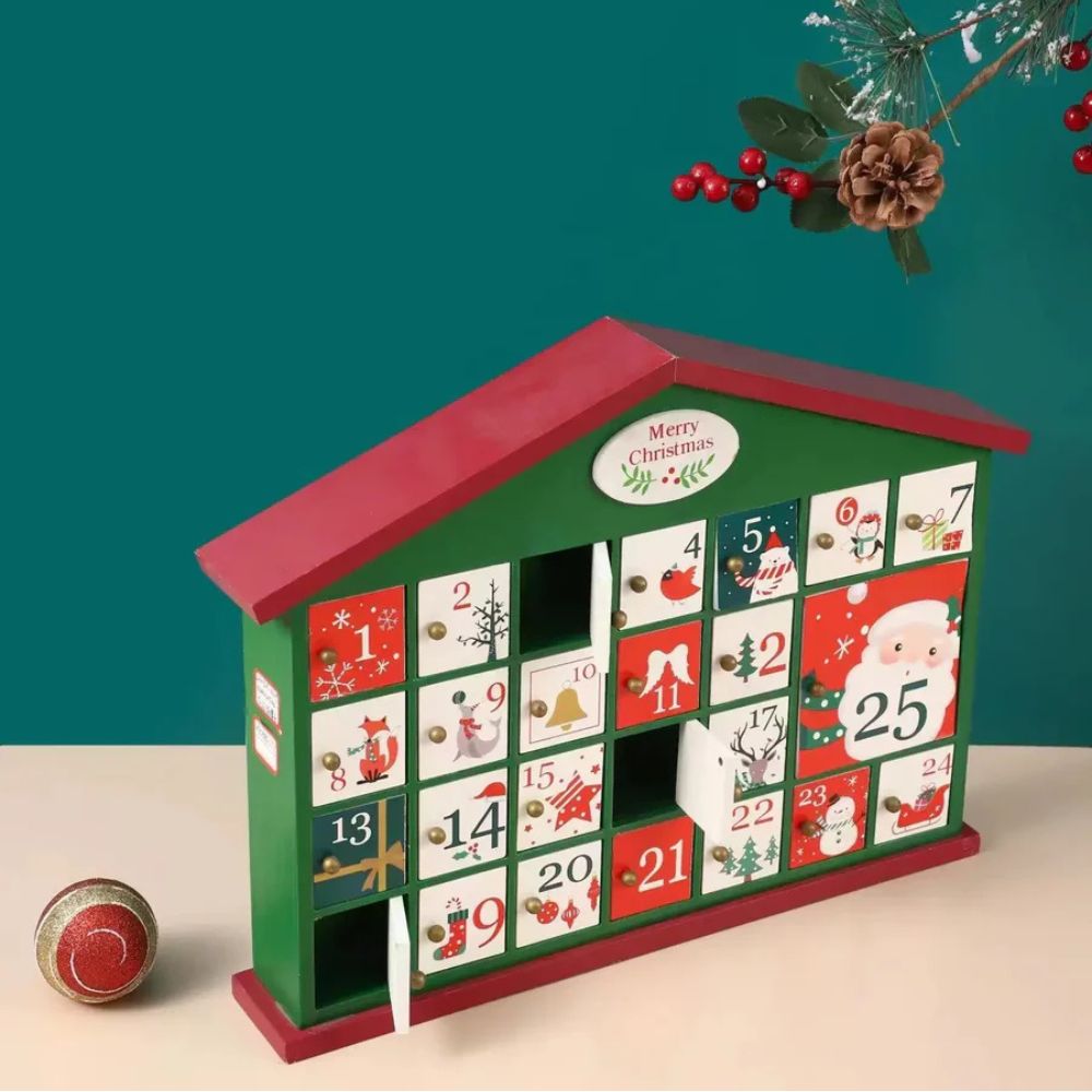 Wooden Advent Calendar (Tinsel Town House)