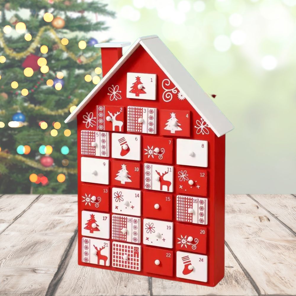 Wooden Advent Calender (Crimson Cottage)