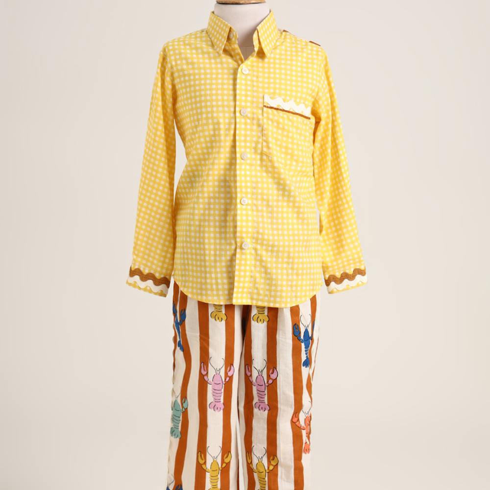 Lobster Colourful print full sleeves co-ord set
