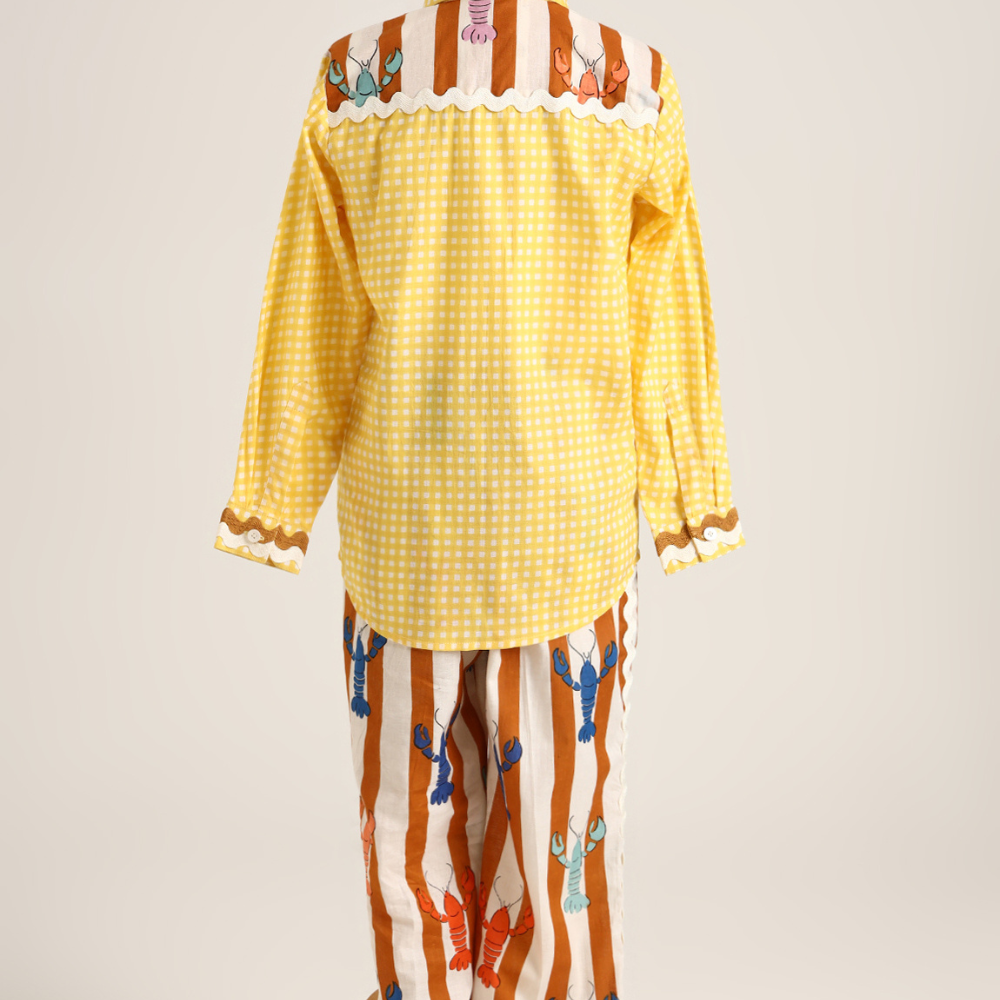 Lobster Colourful print full sleeves co-ord set