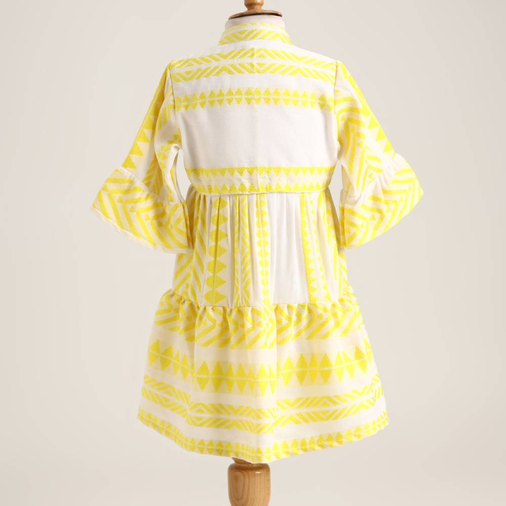 Cotton Dress with Bell Sleeves