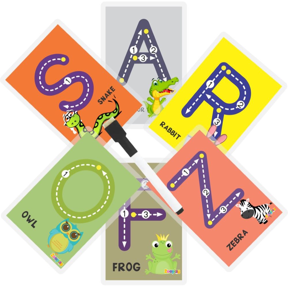 Uppercase ABC Rewritable Flashcards / Tracing mats