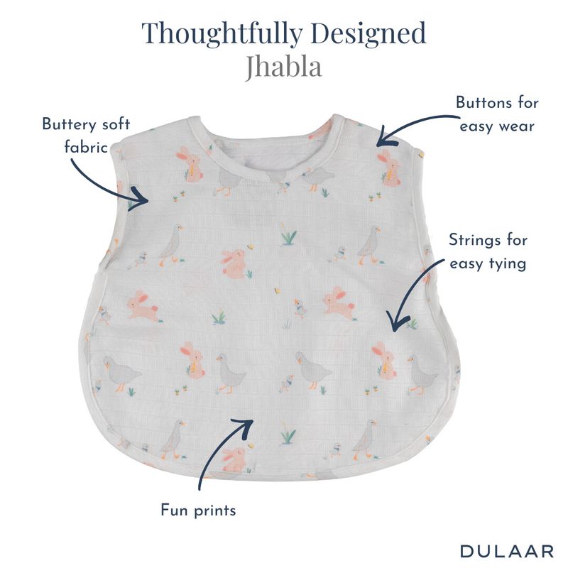 Organic Muslin Jhabla (Set of 4)