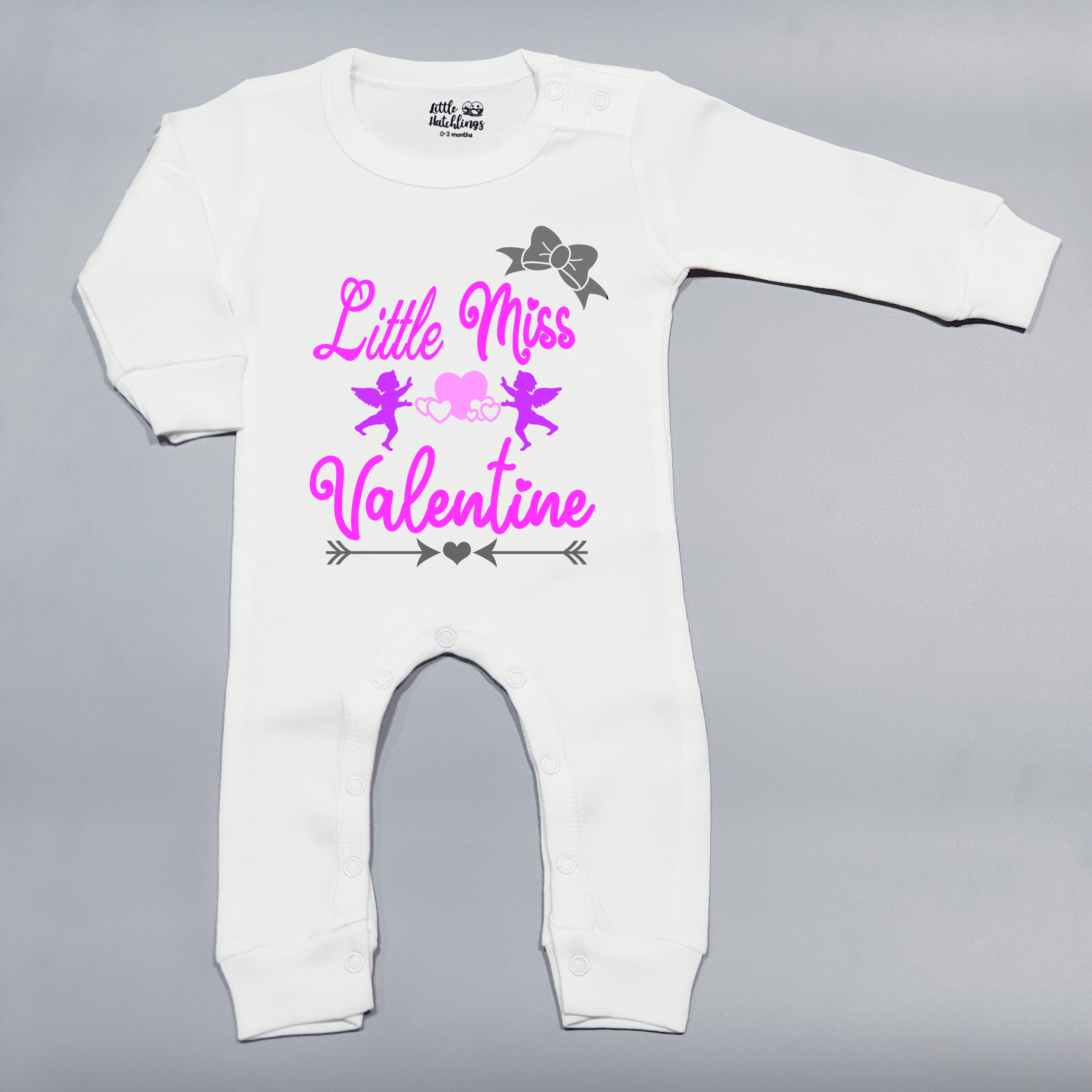 Little Miss Valentine White Onesie / Romper / Tshirt