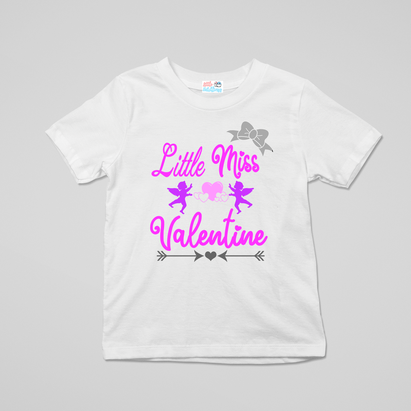 Little Miss Valentine White Onesie / Romper / Tshirt