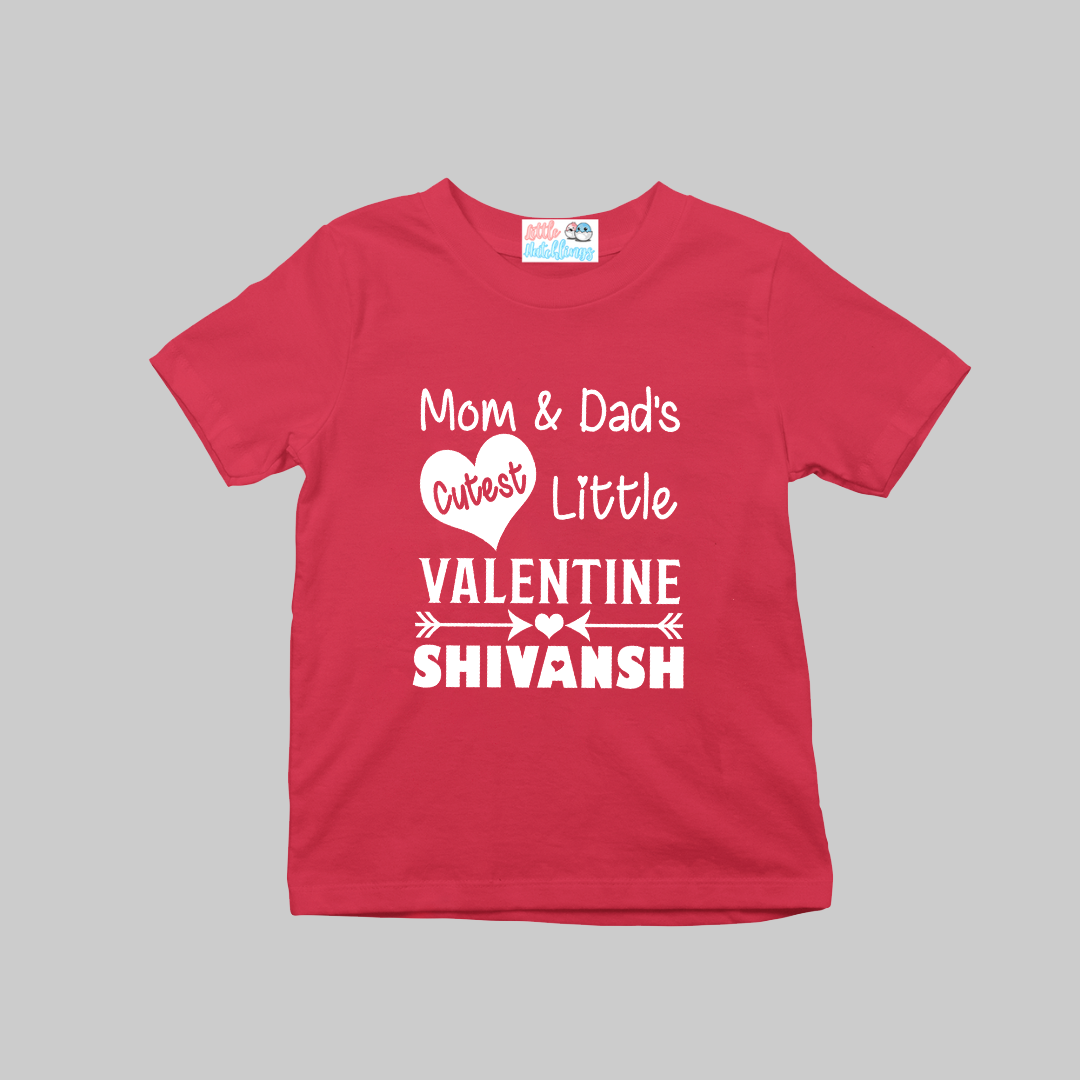 Mom & Dad's Cutest Little Valentine Red Onesie / Romper / Tshirt