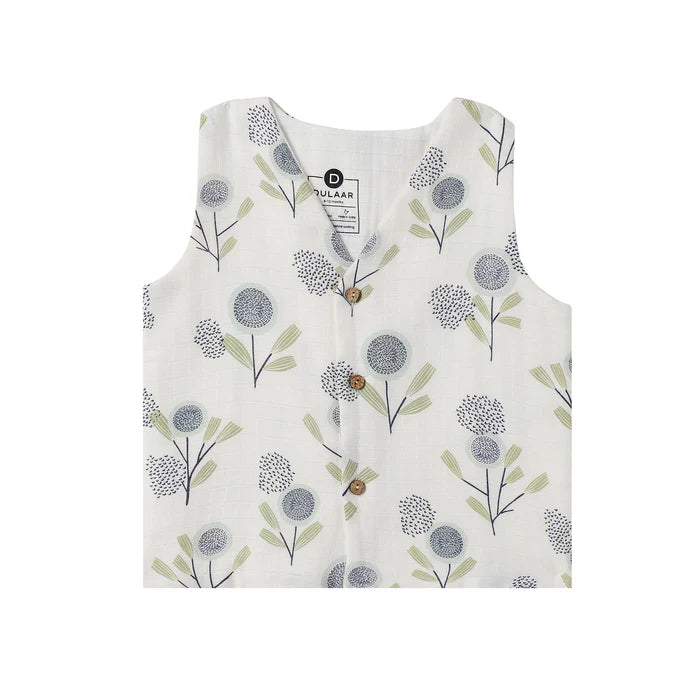 Organic Muslin Vest & Shorts Set