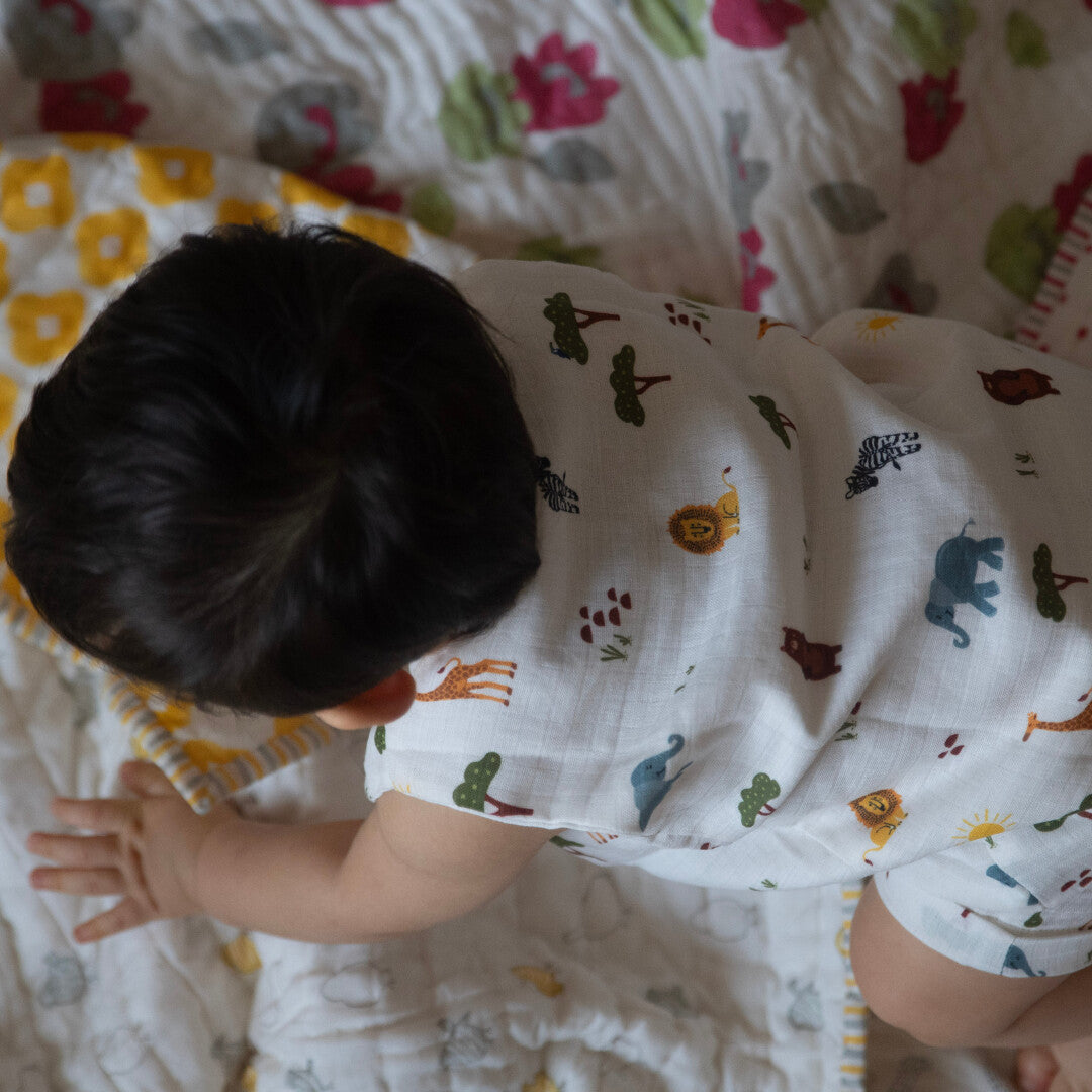 Dulaar Organic Muslin Vest & Shorts Set - Squad Goals