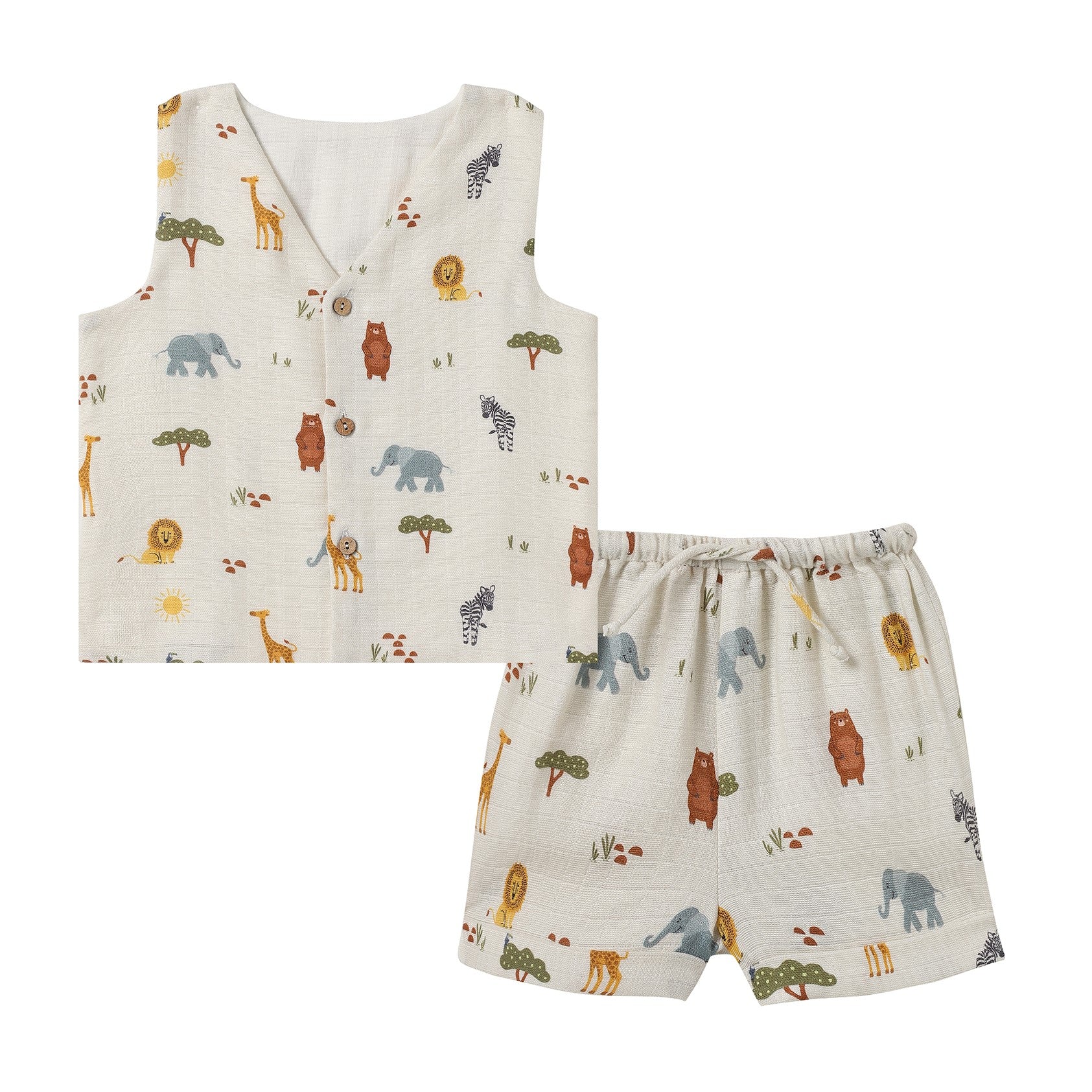 Dulaar Organic Muslin Vest & Shorts Set - Squad Goals