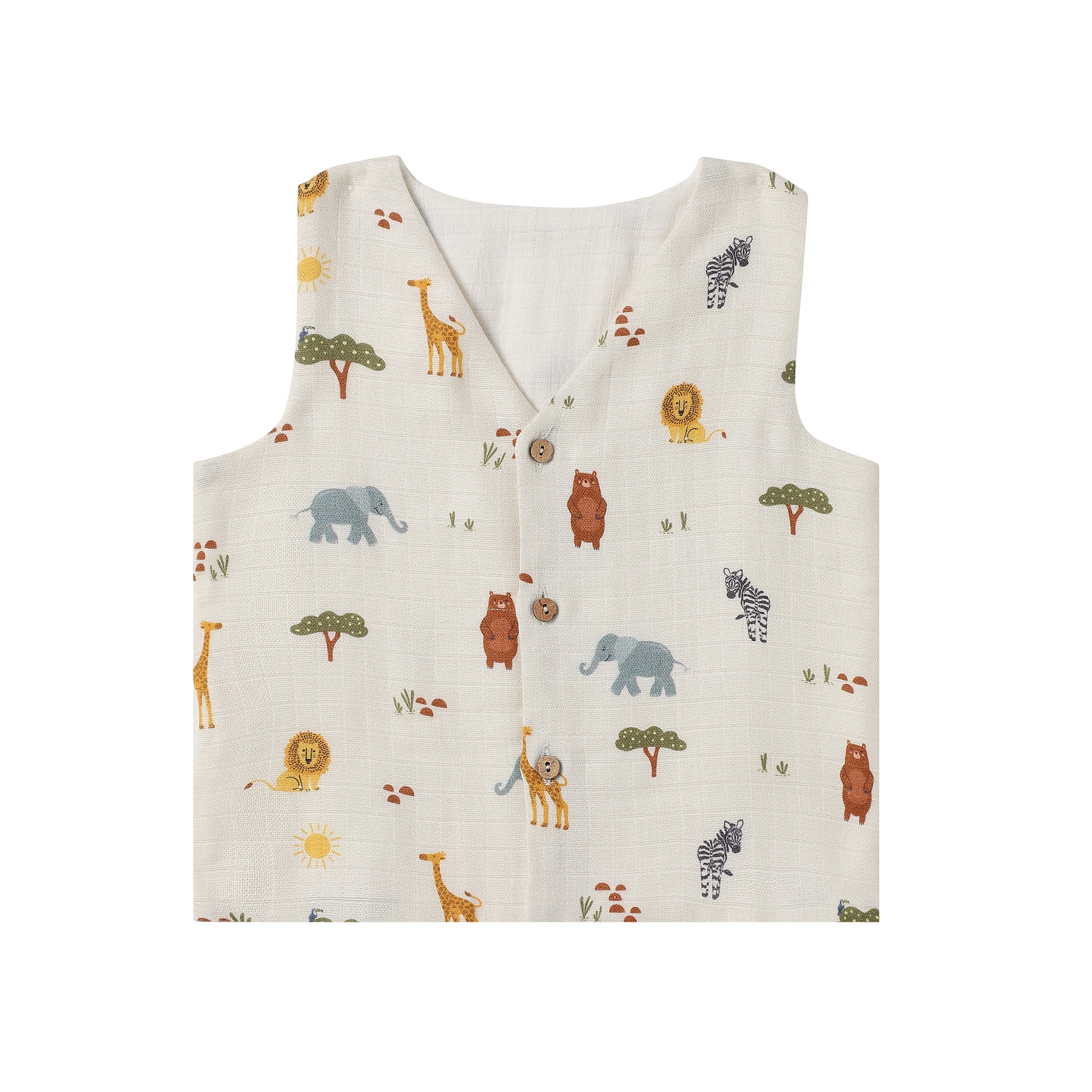 Organic Muslin Vest & Shorts Set