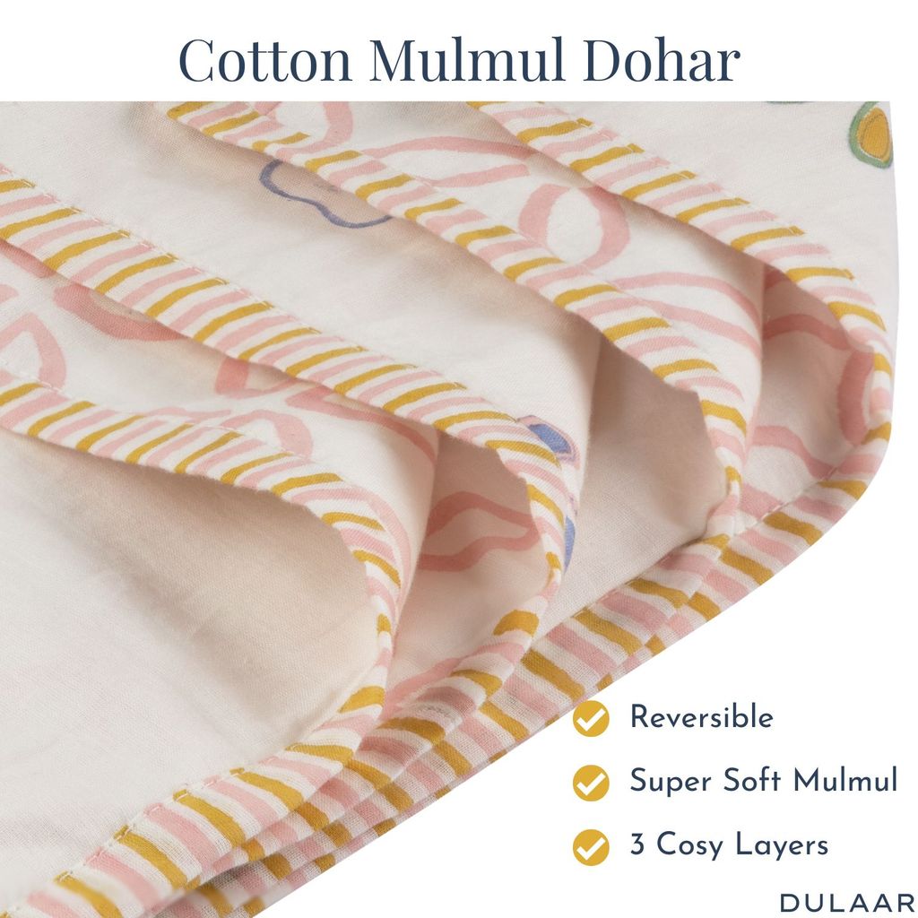 Mulmul Muslin Dohar | Hand-Block Printed