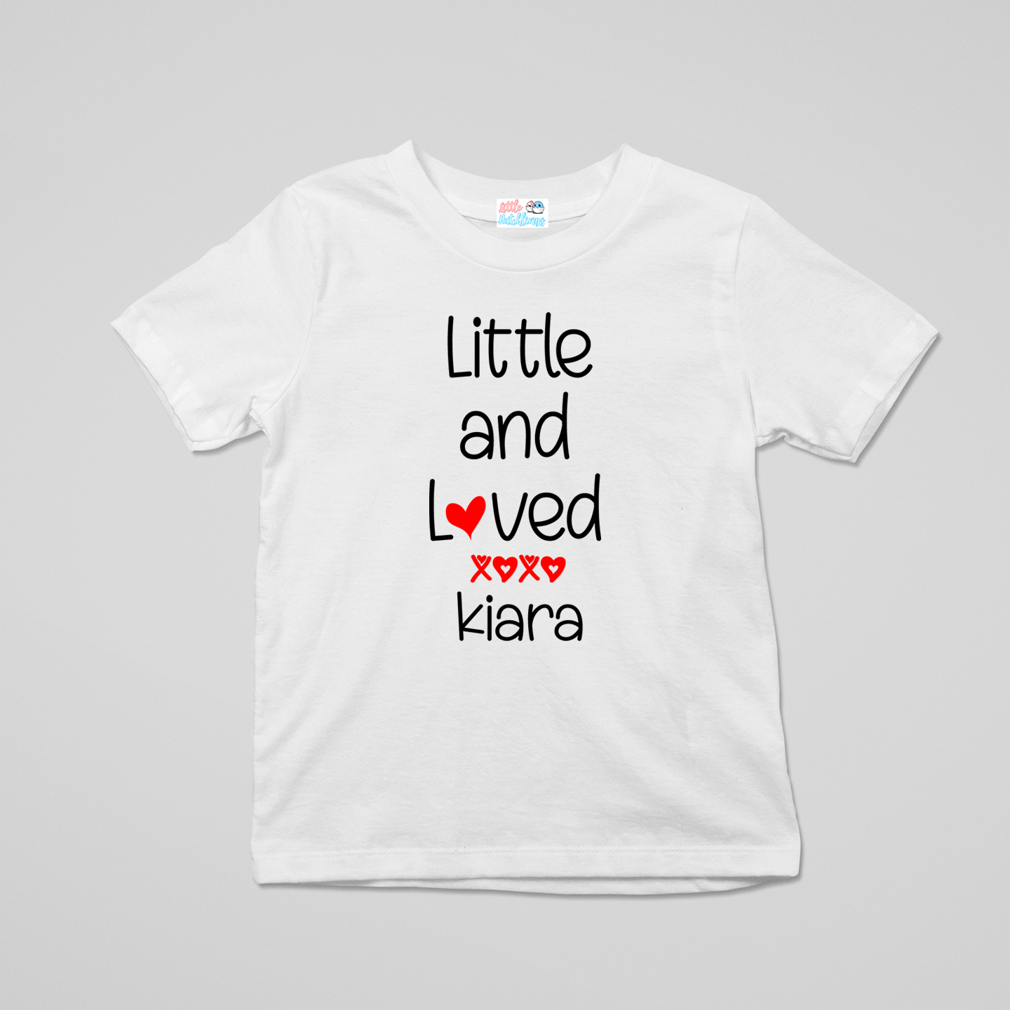Little & Loved - White with Name