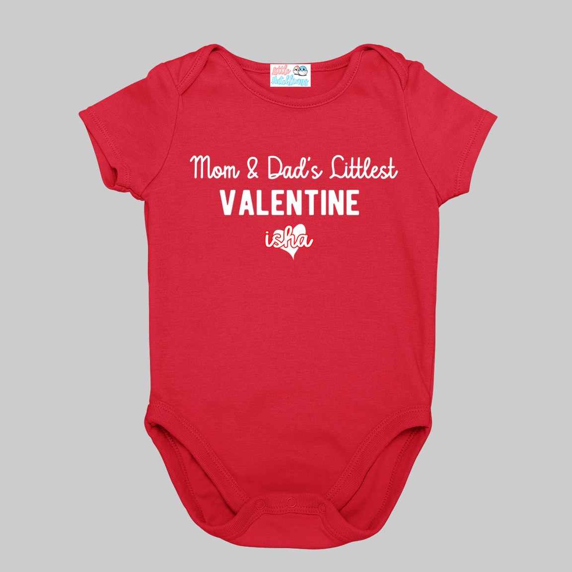 Mom Dad's Littlest Valentine - Red