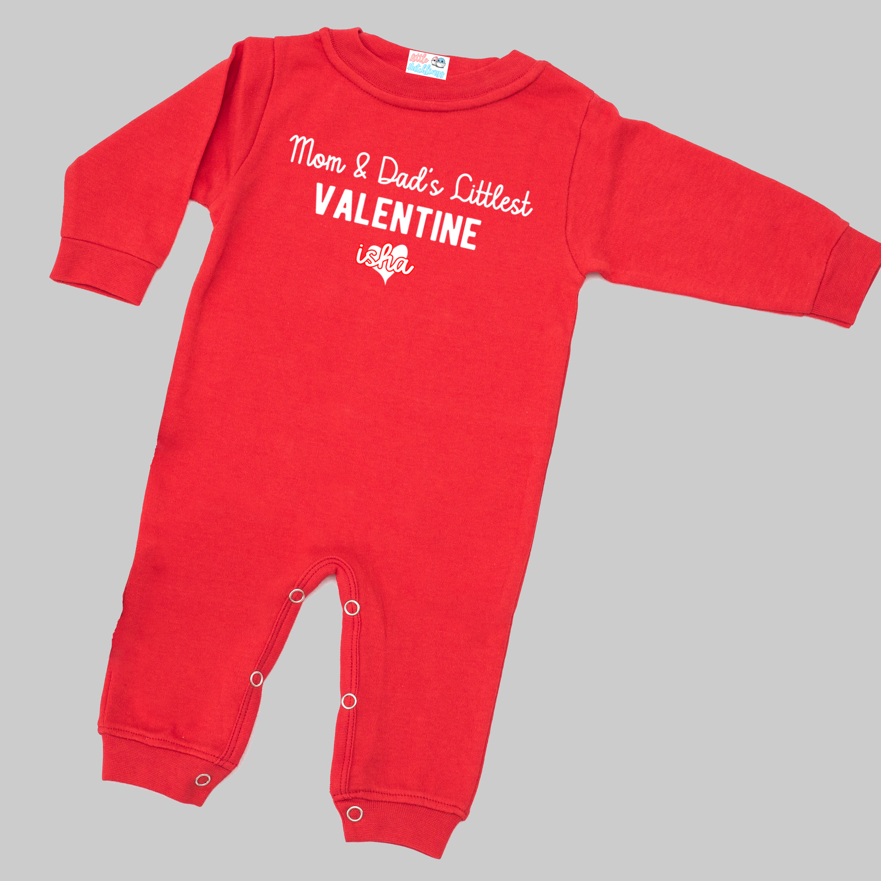 Mom Dad's Littlest Valentine - Red