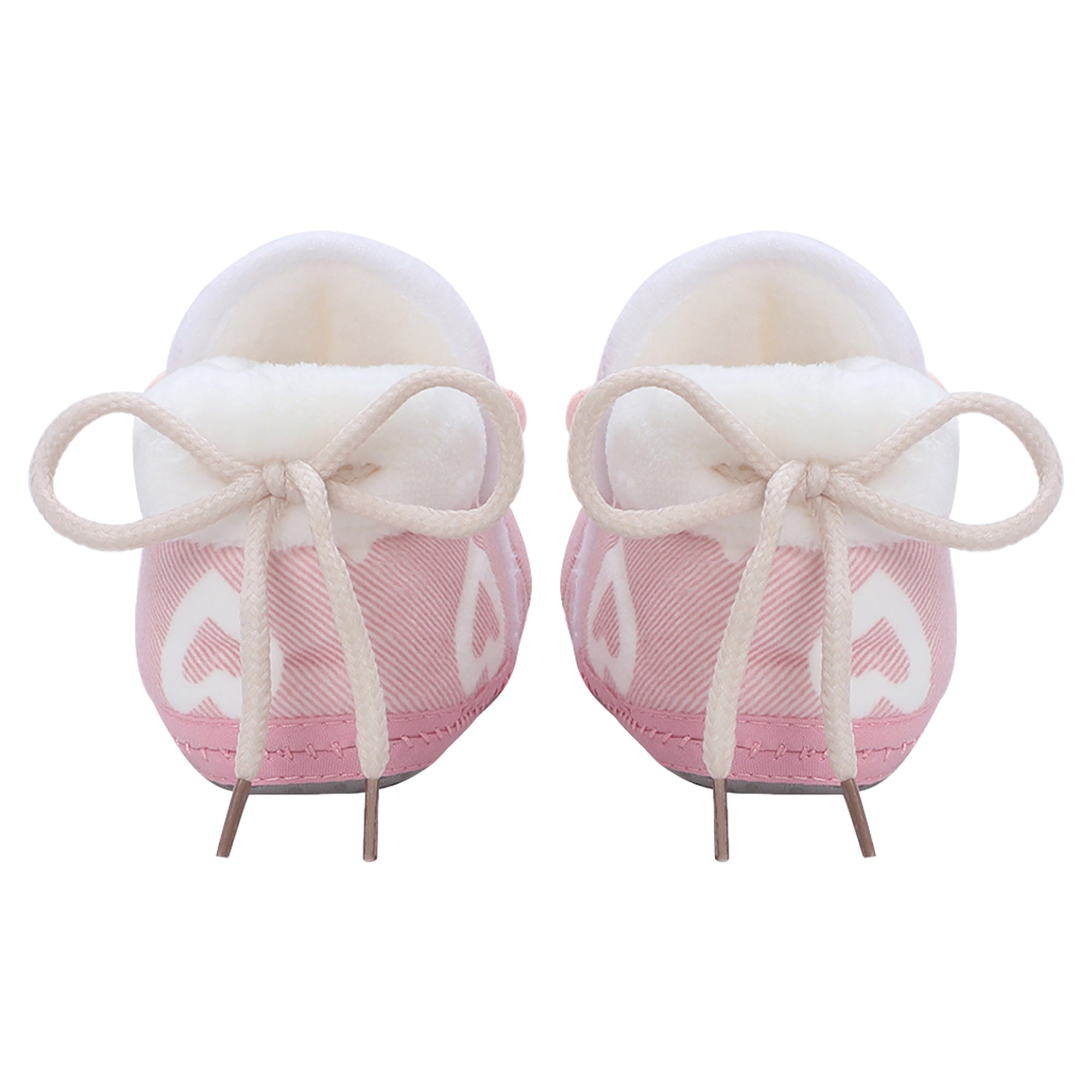 Baby Moo 3D Elephant Soft Slip-On Anti-Skid Plush Warm Booties - Pink