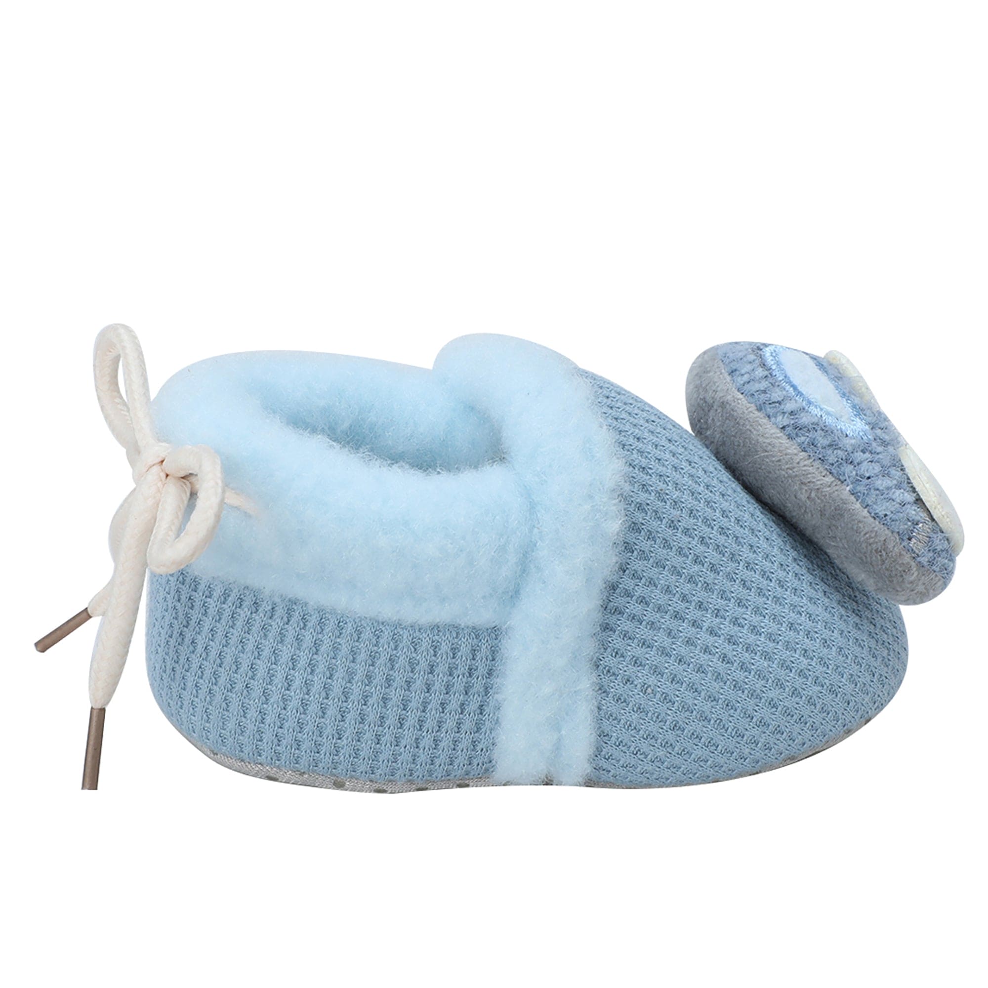 Baby Moo 3D Car Soft Slip-On Anti-Skid Plush Warm Booties - Blue