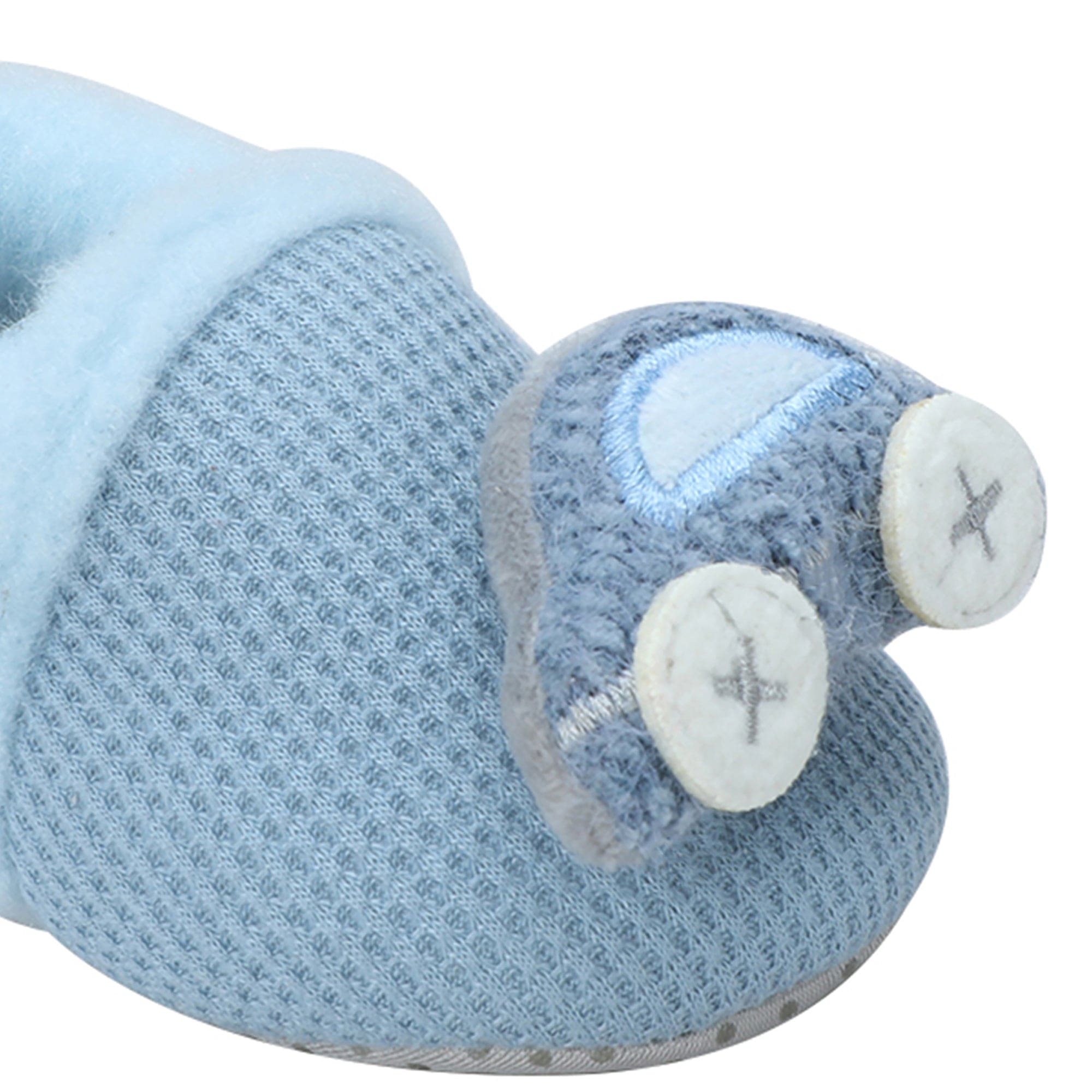 Baby Moo 3D Car Soft Slip-On Anti-Skid Plush Warm Booties - Blue