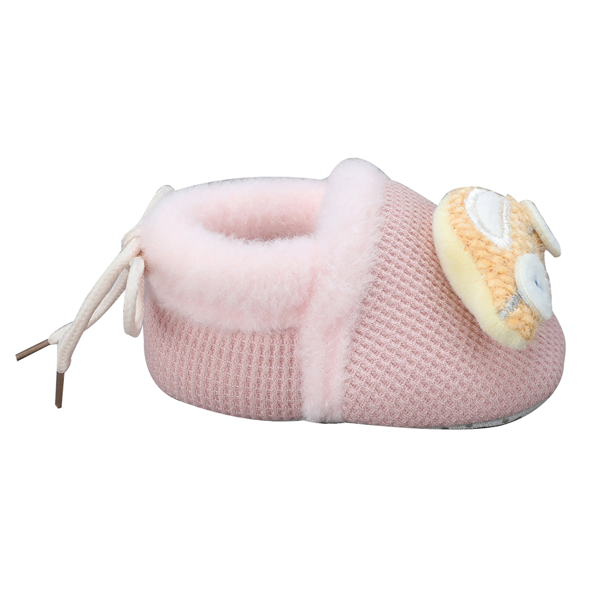 Baby Moo 3D Car Soft Slip-On Anti-Skid Plush Warm Booties - Peach