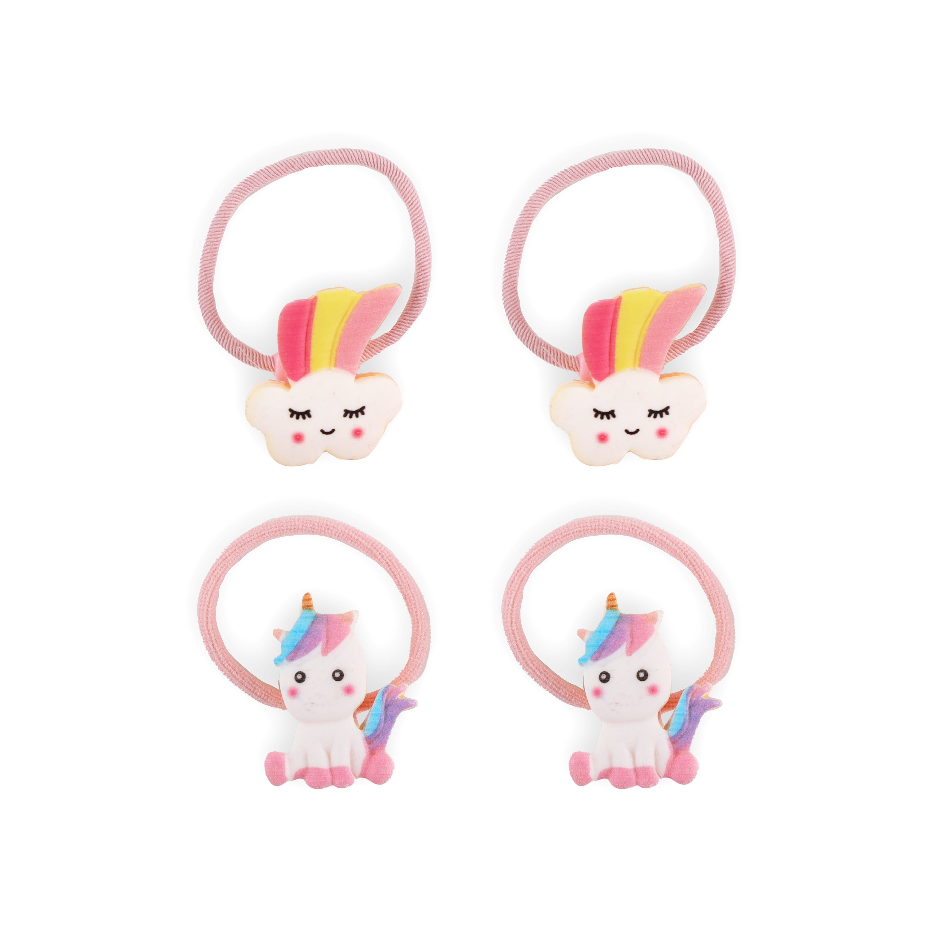 Unicorn and Clouds Rubberbands - Pack of 4