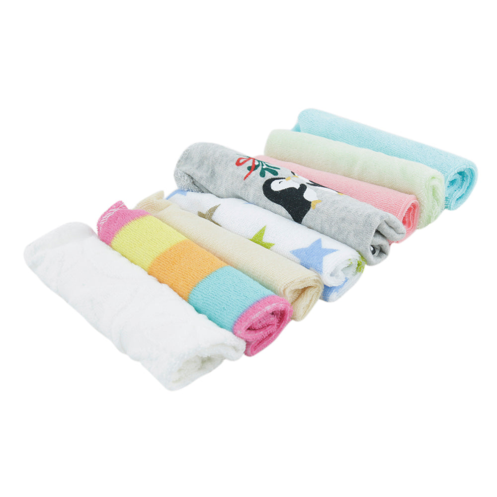 Printed (2425) Multicolour 8 Pk Wash Cloth