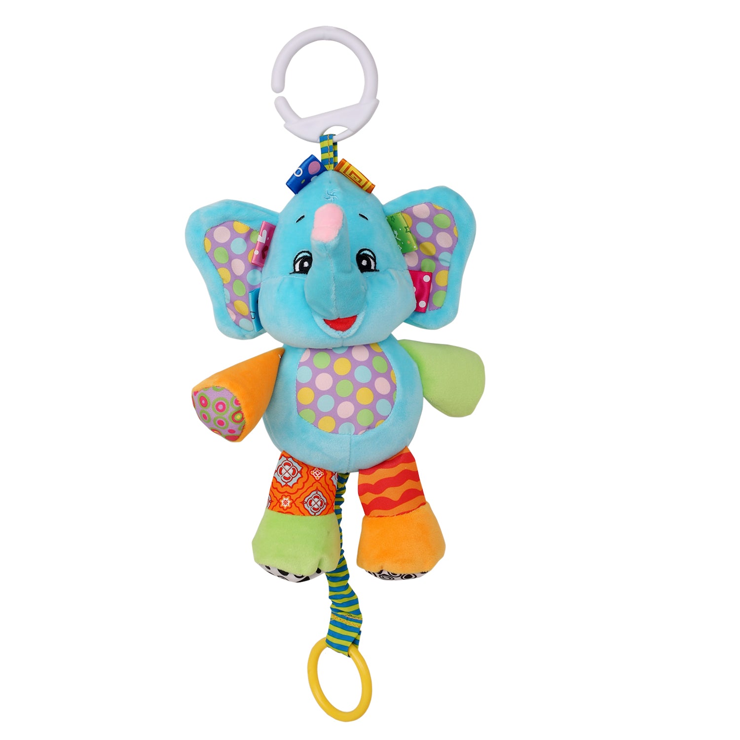 Baby Moo Elephant Blue Pulling Toy